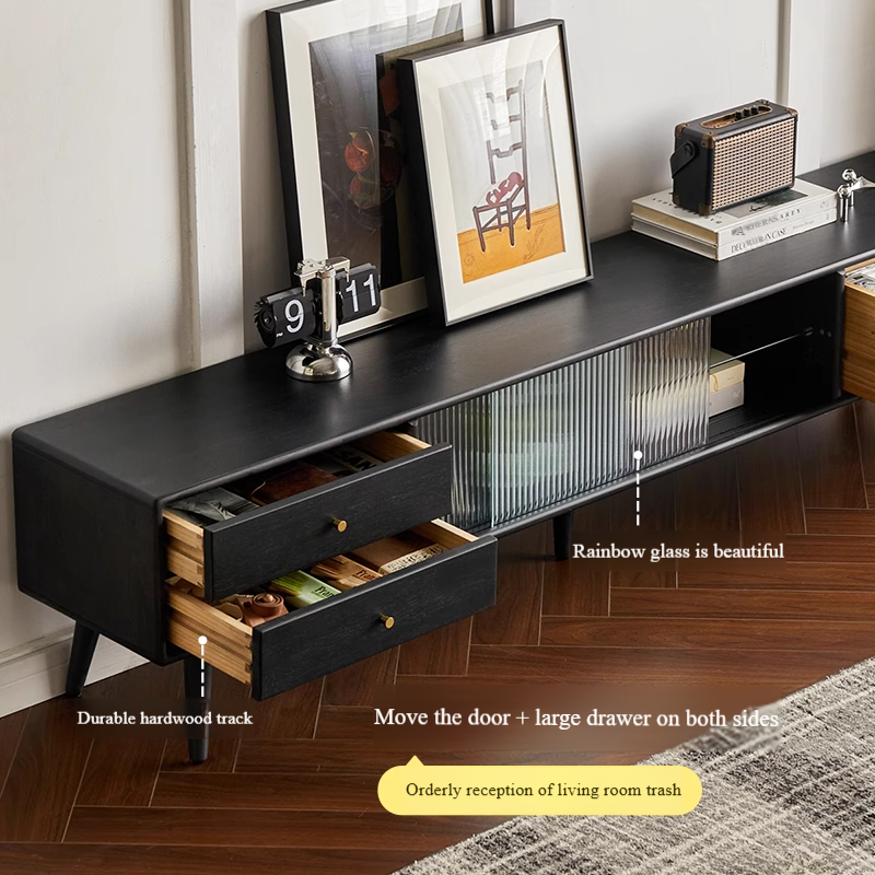Rubber Solid wood Modern TV Cabinet.