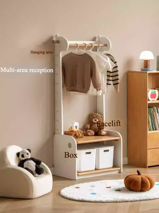 Beech, Solid Rubberwood Children's Coat Rack