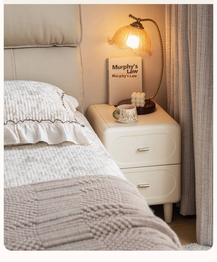 Poplar Solid Wood French Cream Style Nightstand