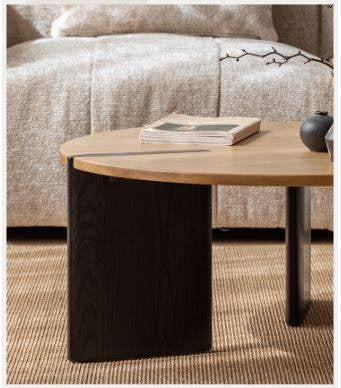 Ash Solid Wood Wabi Sabi Style Creative Coffee Table