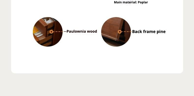 Poplar Solid Wood Medieval Style TV Stand