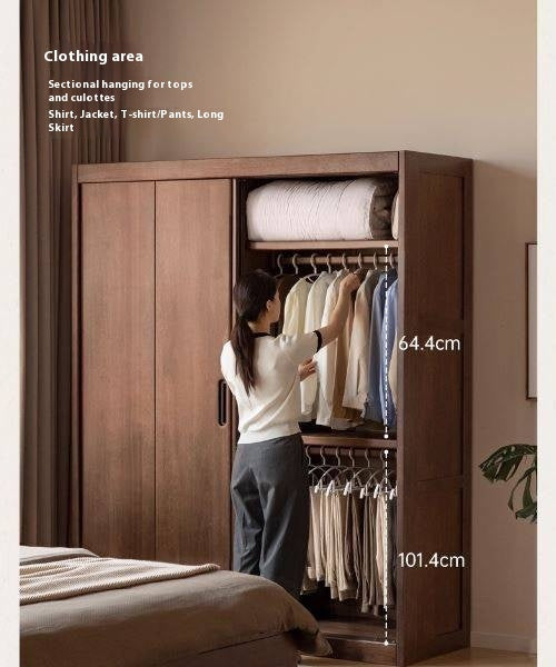 Golden Sandalwood Solid Wood Wardrobe.