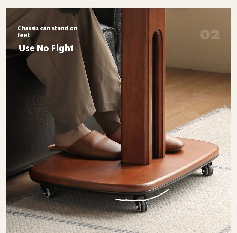 Poplar Solid Wood Lifting Medieval Style Side Table