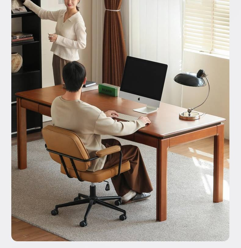Poplar Solid Wood Antique Style Office Desk