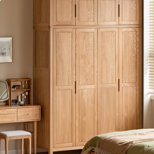 Oak solid wood combined Wardrobe.