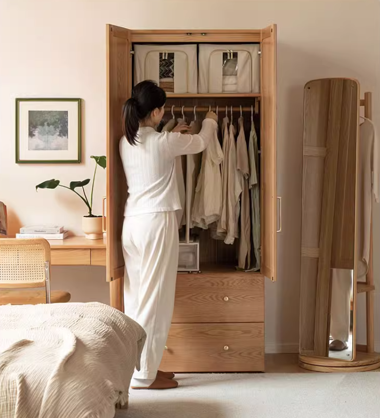 Oak Solid Wood Free Combination Wardrobe