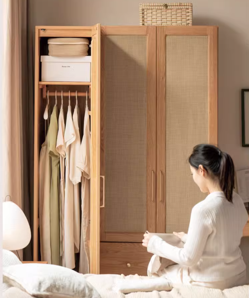 Oak Solid Wood Free Combination Wardrobe