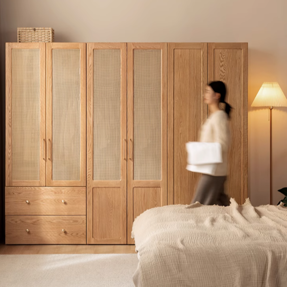 Oak Solid Wood Free Combination Wardrobe