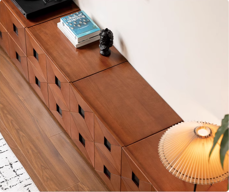 Poplar Solid Wood Ancient Style Module Combination Side Cabinet.