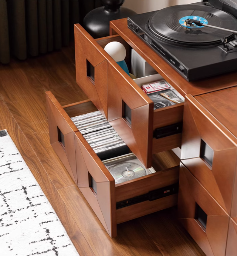 Poplar Solid Wood Ancient Style Module Combination Side Cabinet.