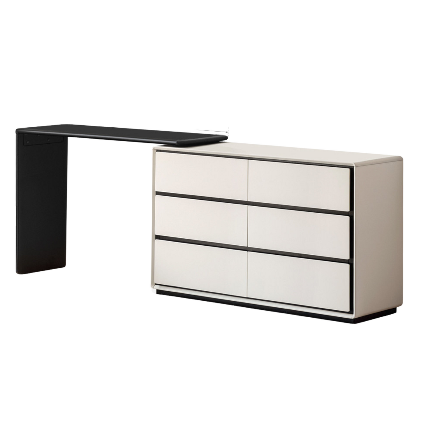 Rubber Solid Wood Rotating Modern Dressing Table.
