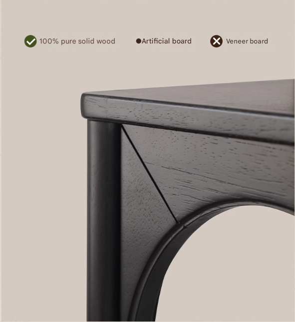 Rubber Solid Wood French Retro Black Corner Storage