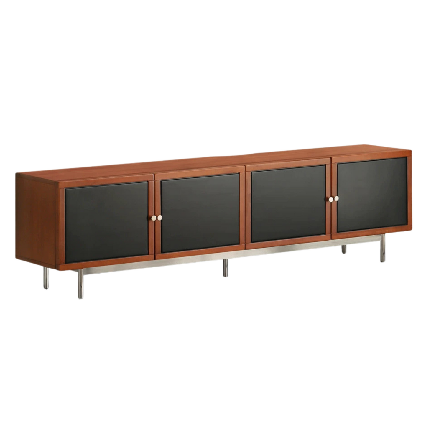 Poplar Solid Wood Bauhaus Storage Floor TV Cabinet