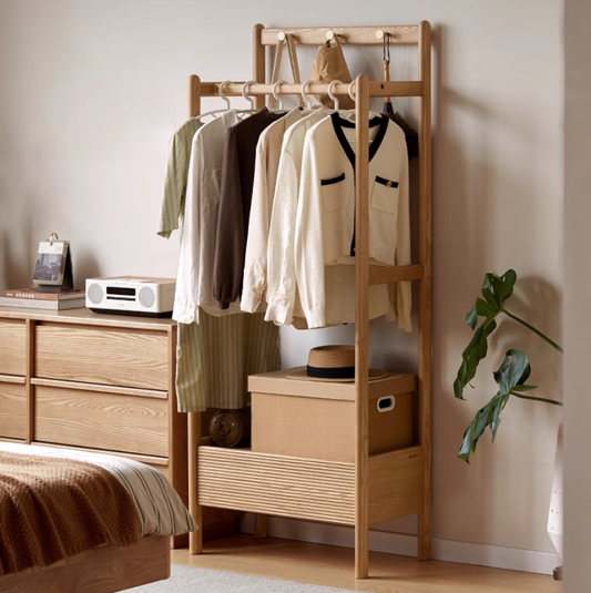 Ash Solid Wood Modern Storage Rack