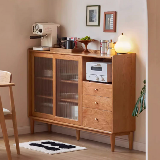 Cherry, Ash Solid Wood Ancient Style Ultra Thin Side Cabinet