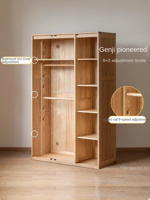 Oak Solid Wood Children's Wardrobe.