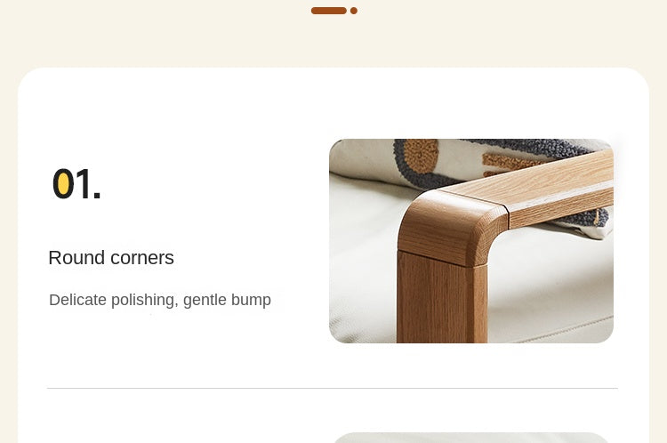 Oak Solid Wood Nordic Telescopic Sofa Bed.