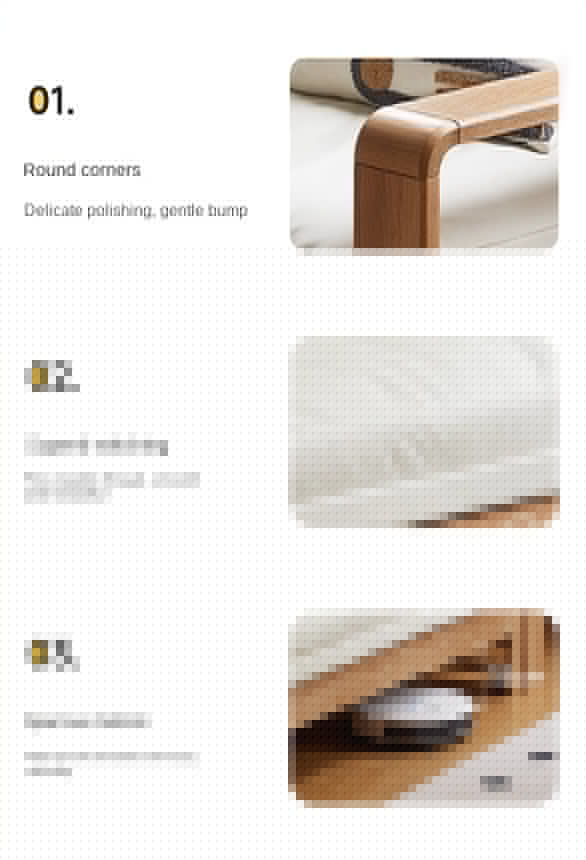 Oak Solid Wood Nordic Telescopic Sofa Bed.