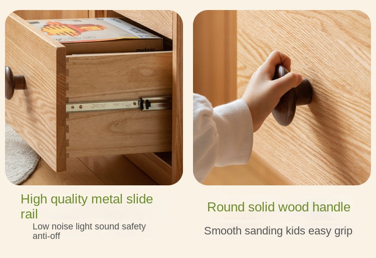 Oak Solid Wood Children's Wardrobe.