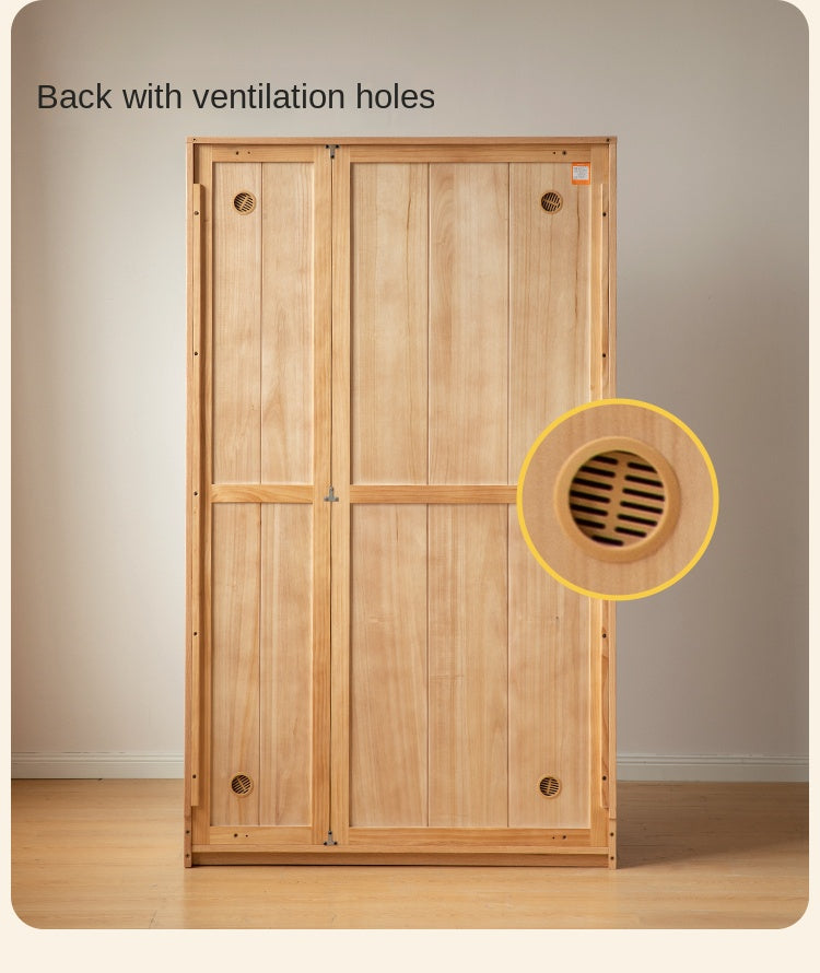 Oak Solid Wood Children's Wardrobe.