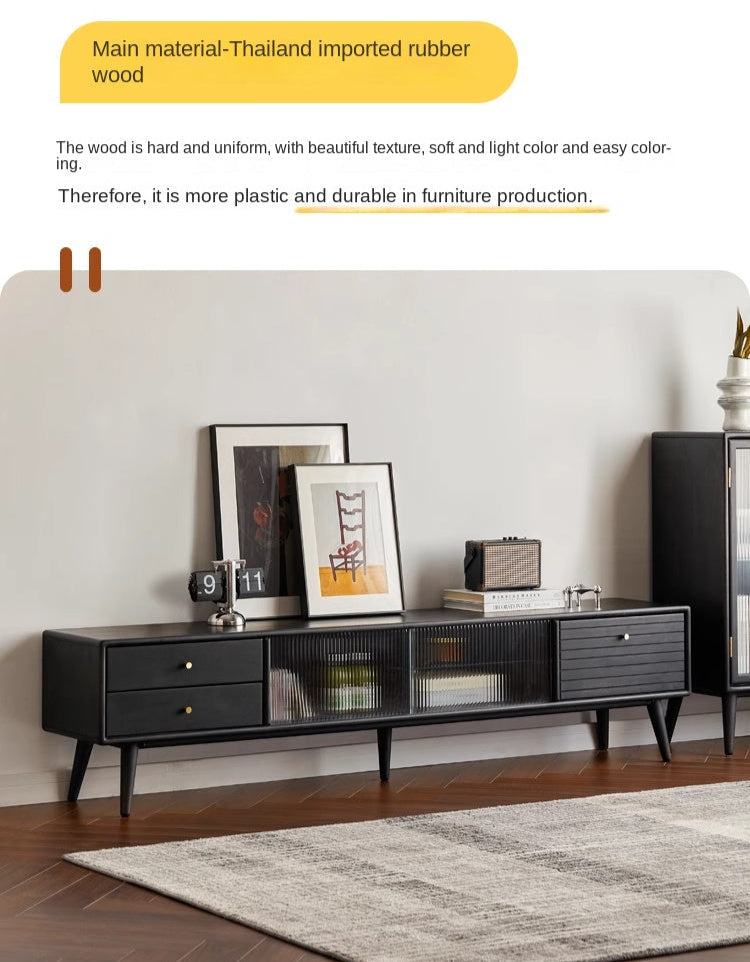 Rubber Solid wood Modern TV Cabinet.