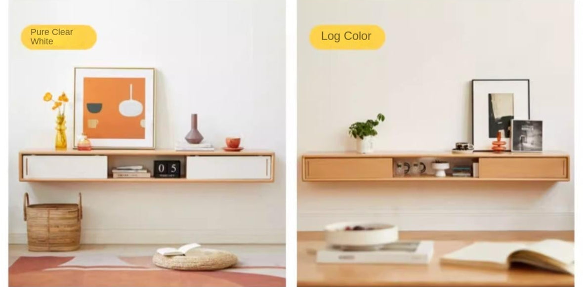 European Beech Solid Wood Modern TV Cabinet.