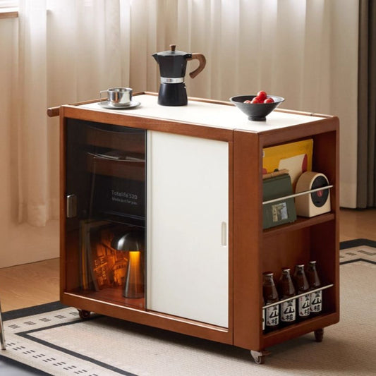 Poplar Solid Wood Middle-Aged Style Side Table