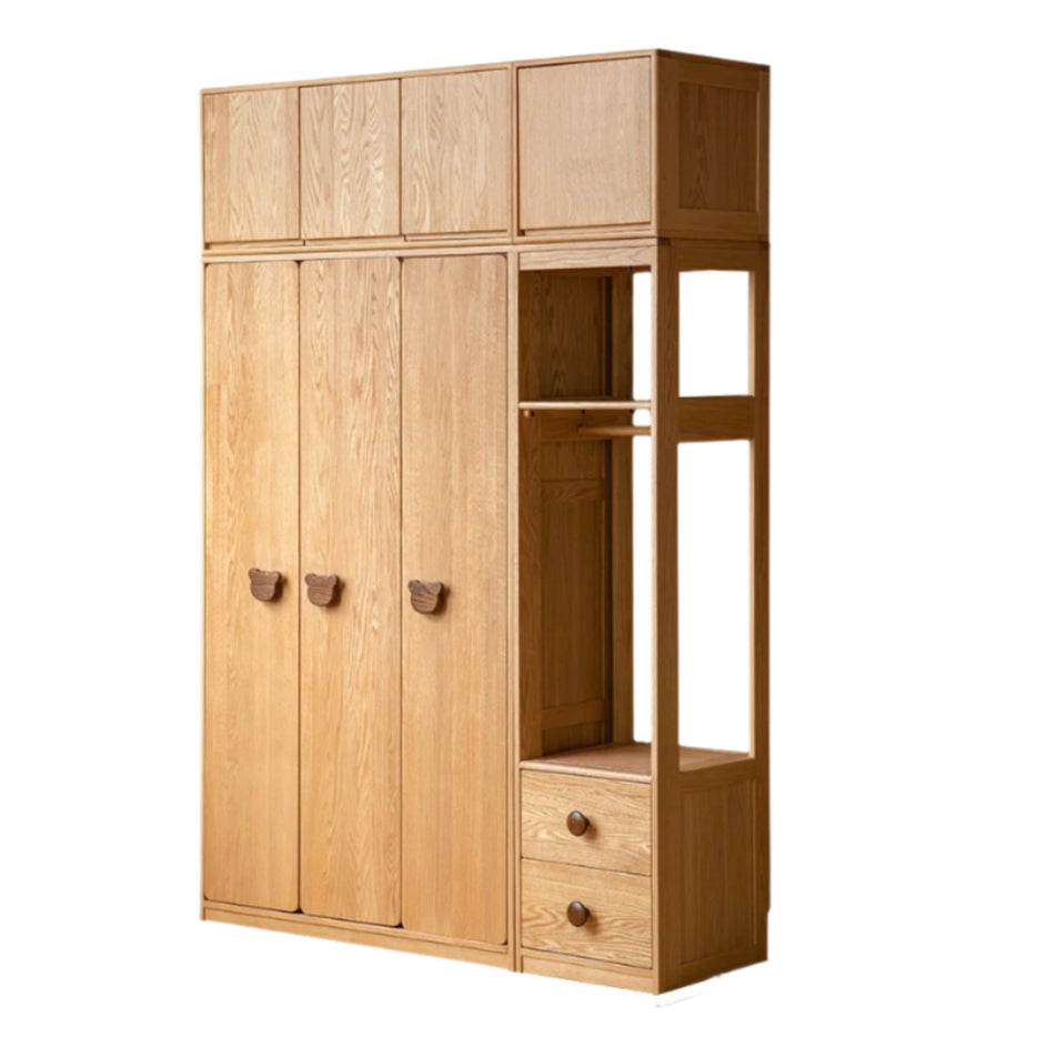 Oak Solid Wood Children's Wardrobe.