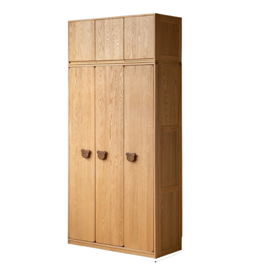 Oak Solid Wood Children's Wardrobe.
