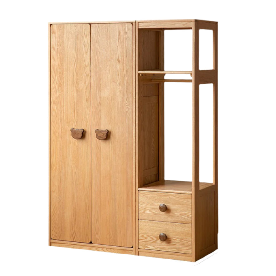 Oak Solid Wood Children's Wardrobe.