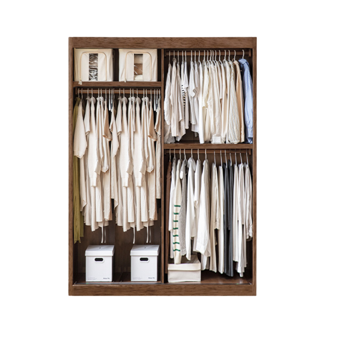 Golden Sandalwood Solid Wood Wardrobe.