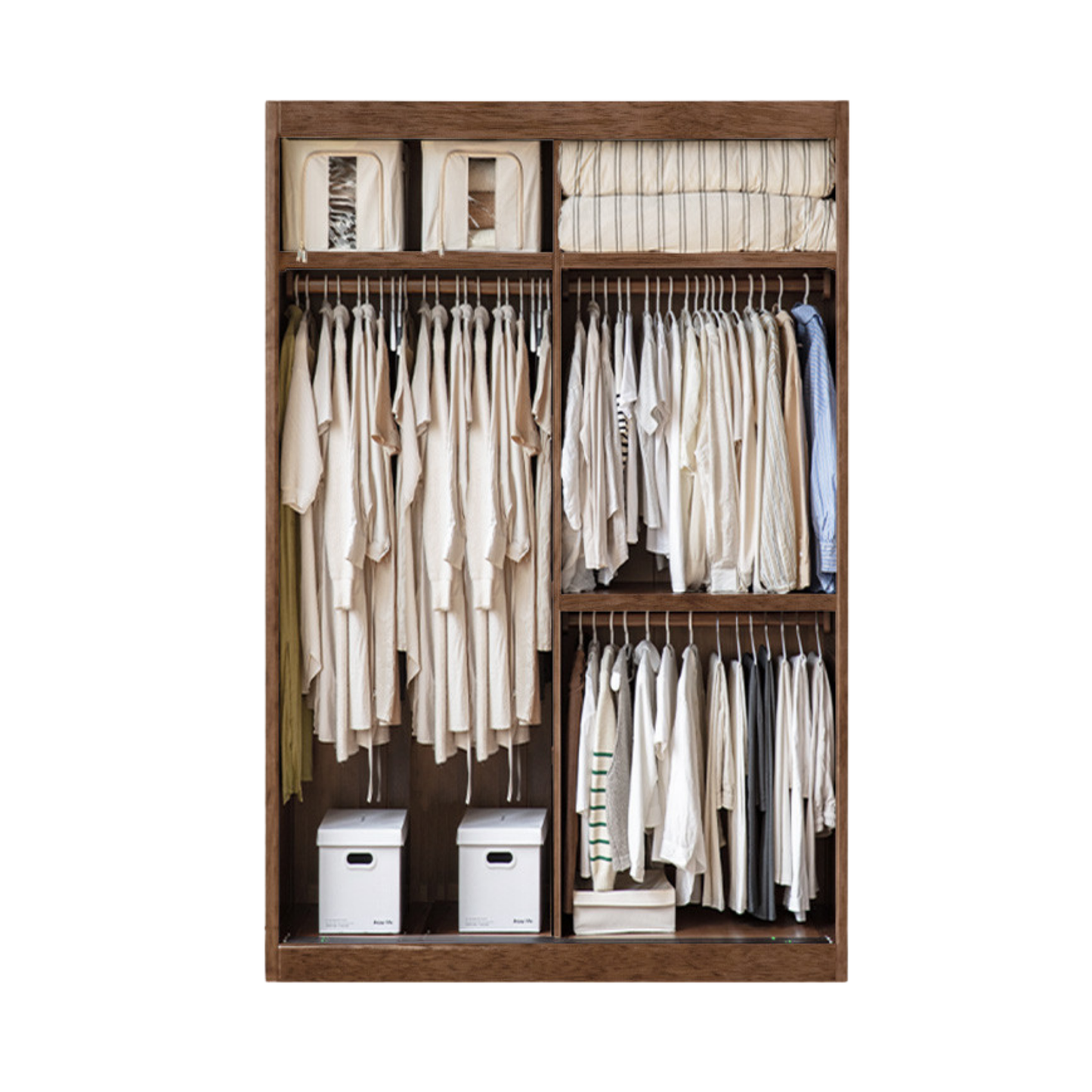 Golden Sandalwood Solid Wood Wardrobe.