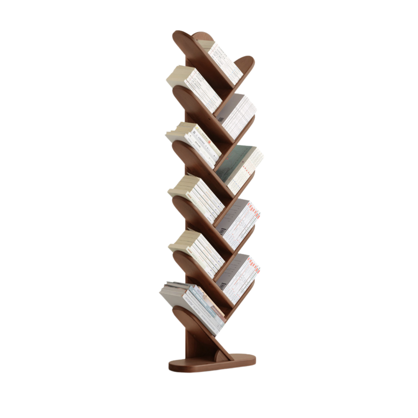 Black Walnut, South American Walnut Solid Wood Bookshelf Storage Rack