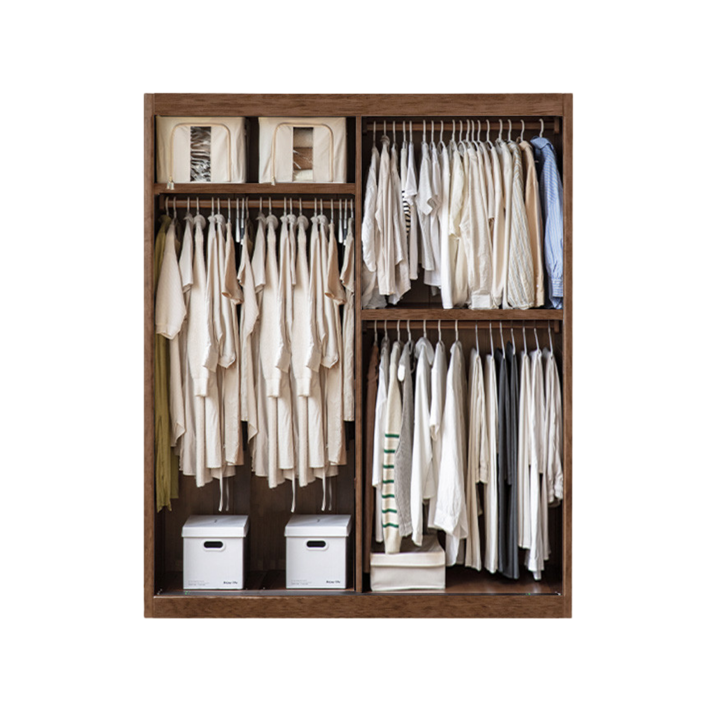 Golden Sandalwood Solid Wood Wardrobe.