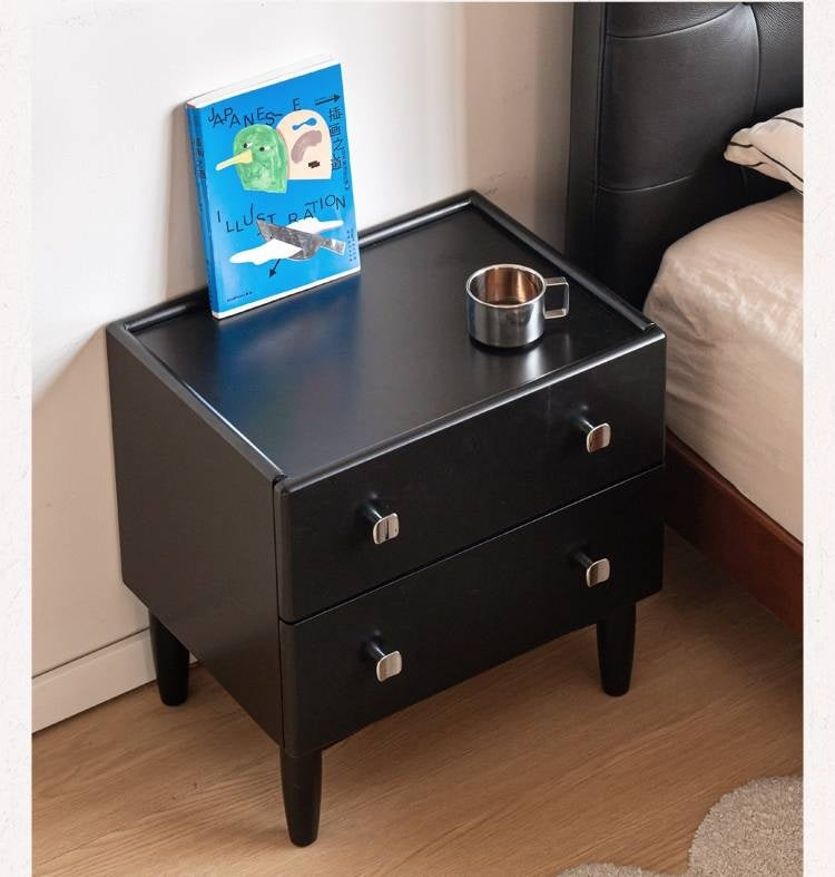 Rubber Solid Wood Classic Nightstand.