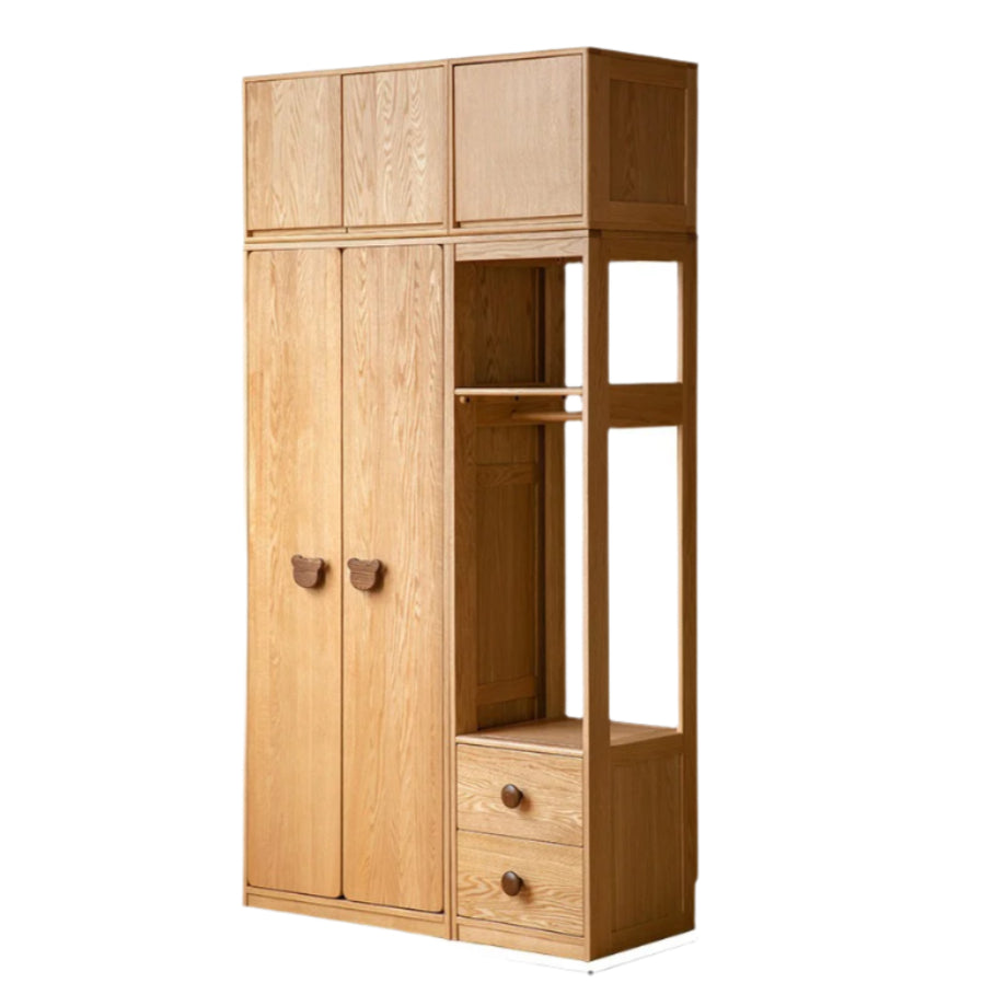 Oak Solid Wood Children's Wardrobe.