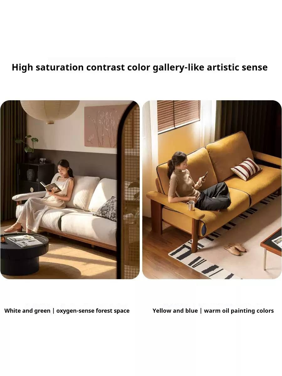 Beech Solid Wood Sofa Ancient Style