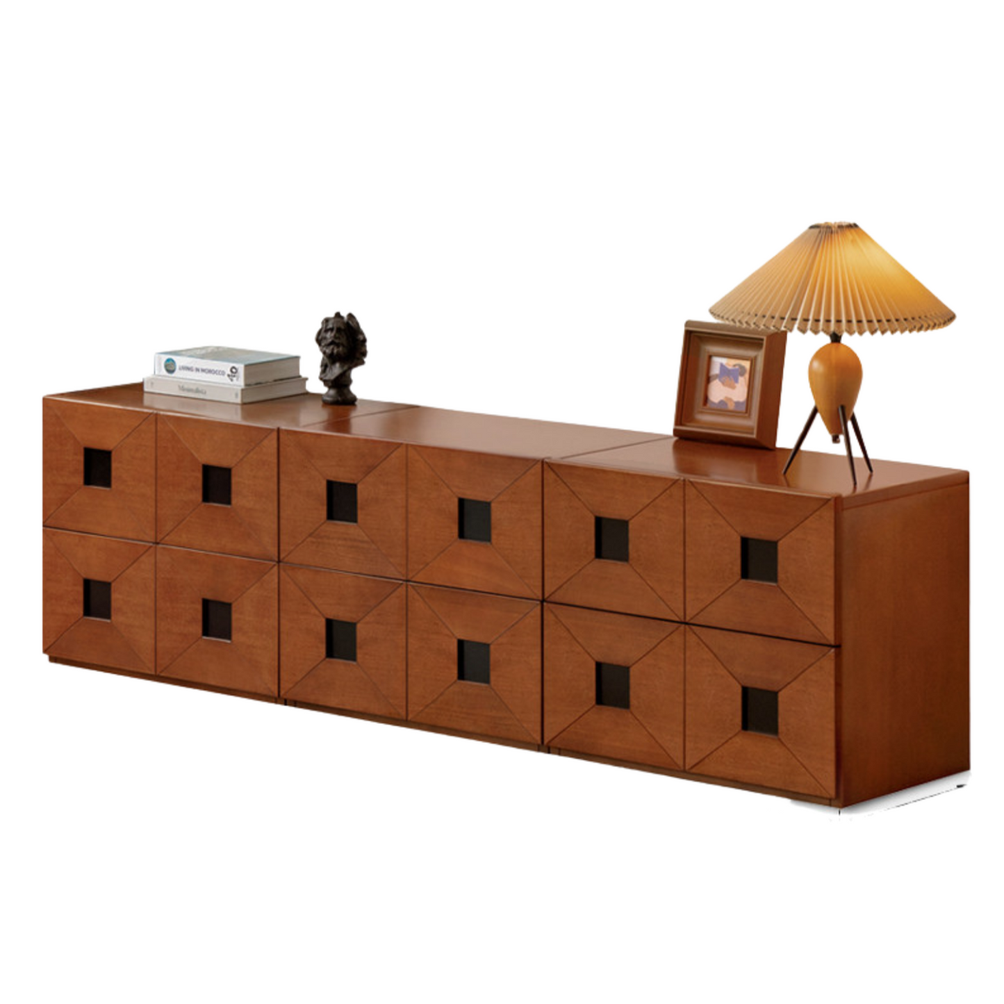 Poplar Solid Wood Modular TV Stand In Antique Style