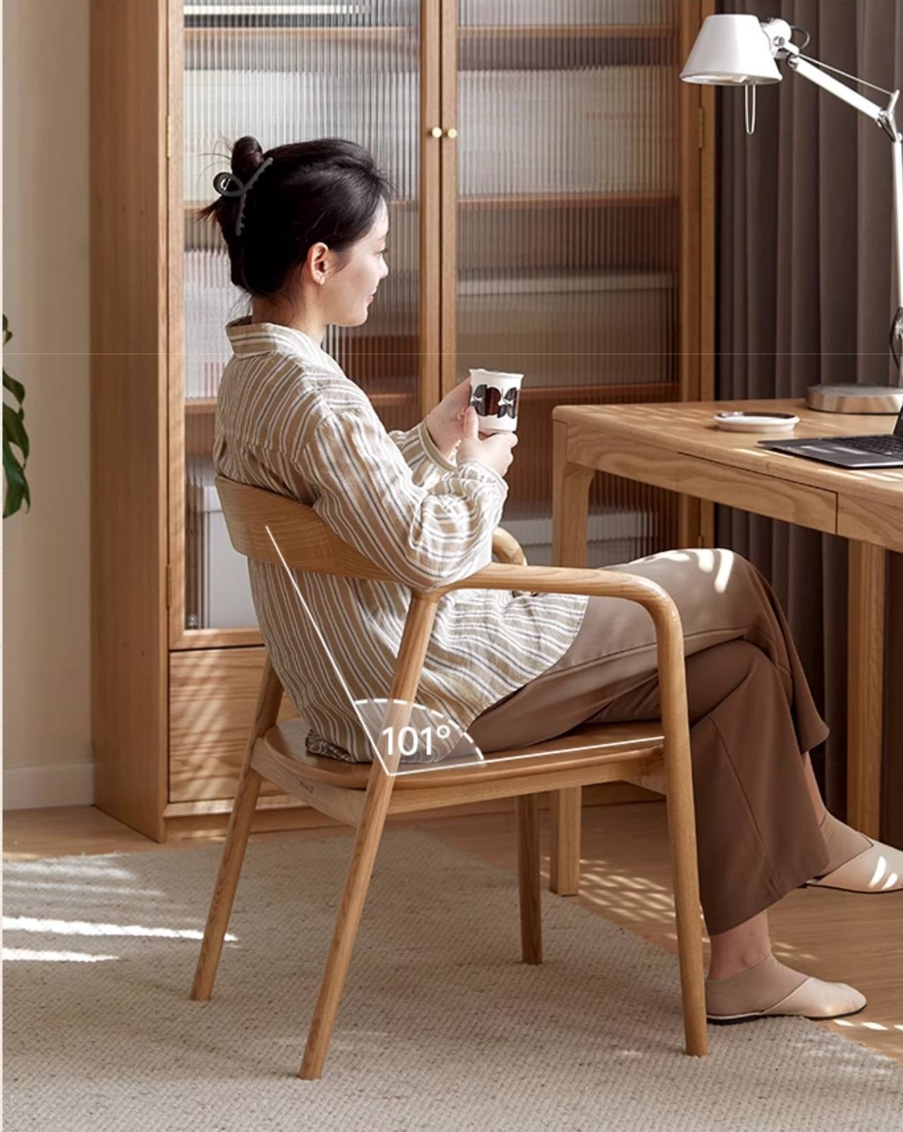 Ash Solid Wood Leisure Armchair