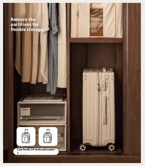 Golden Sandalwood Solid Wood Wardrobe.