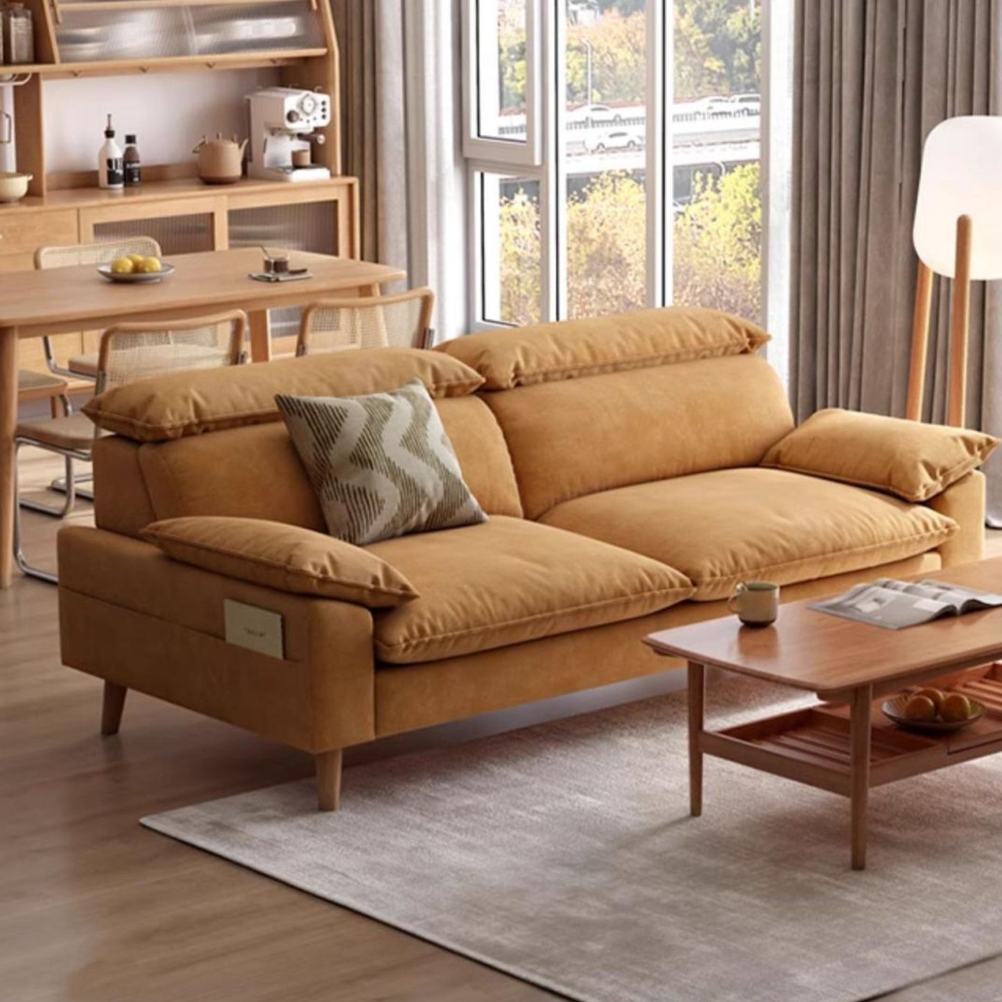 Ash Fabric Sofa Living Room.