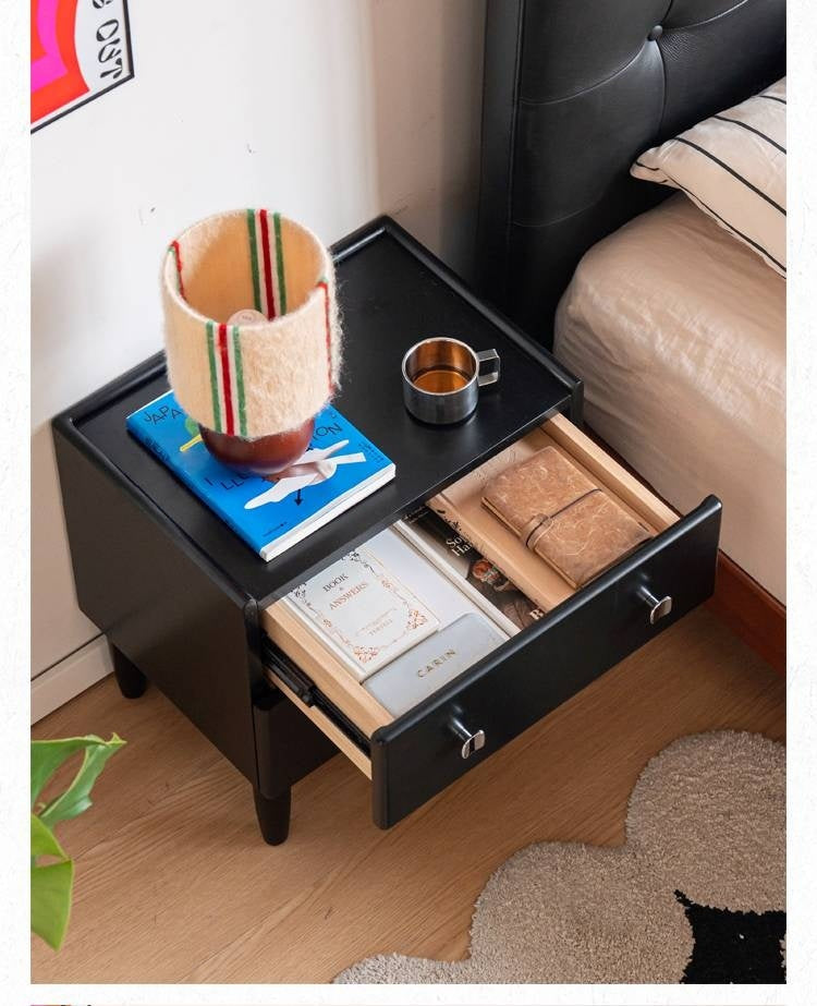 Rubber Solid Wood Classic Nightstand.