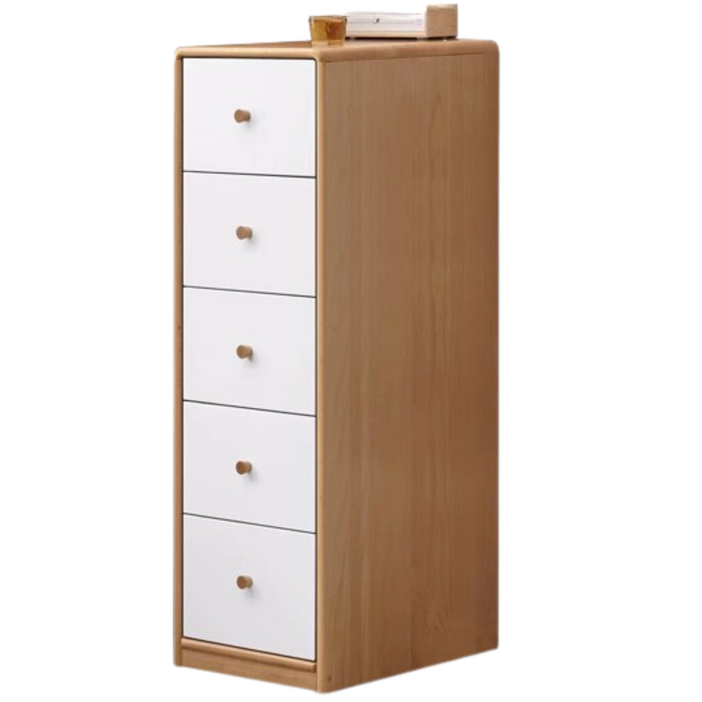 Oak Solid Wood Side Cabinet, Multi-Functional Storage-USA