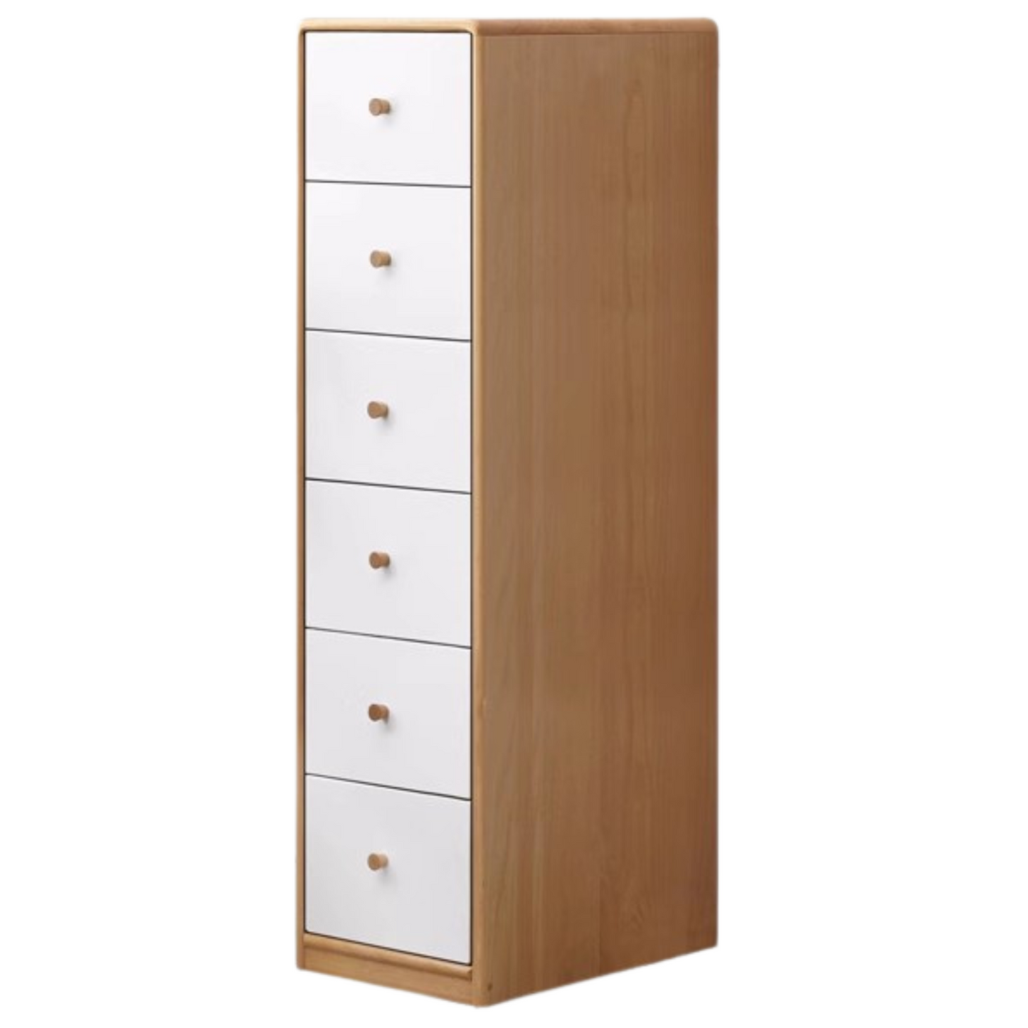 Oak Solid Wood Side Cabinet, Multi-Functional Storage-USA