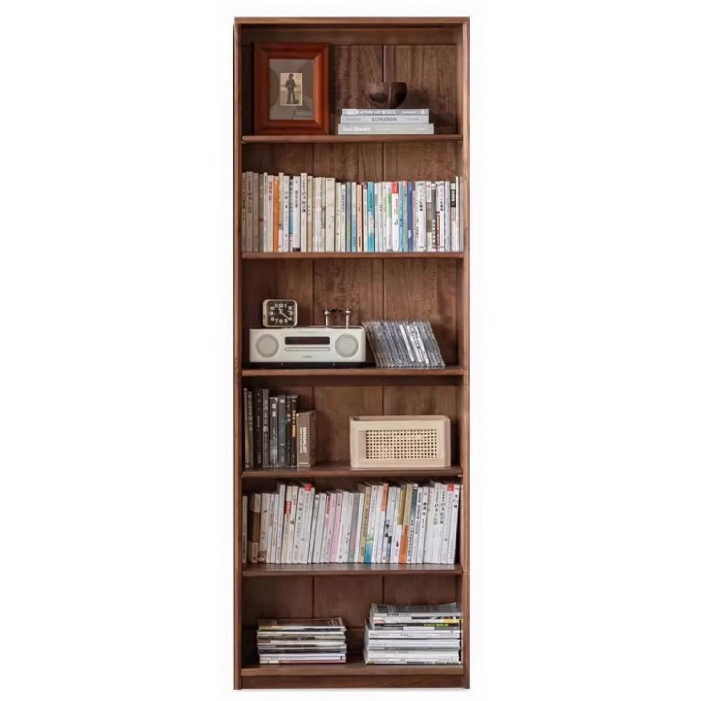Black Walnut Solid Wood Bookshelf -USA