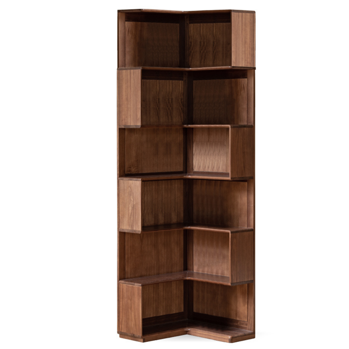 Black Walnut, Golden Sandalwood Solid Wood Bookshelf