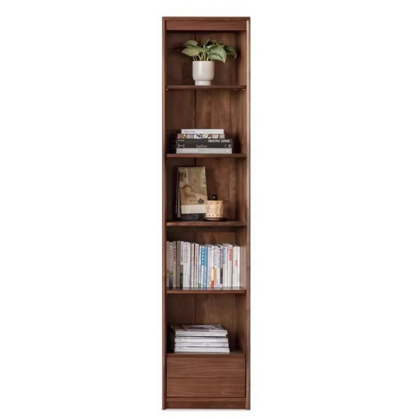 Black Walnut Solid Wood Bookshelf -USA
