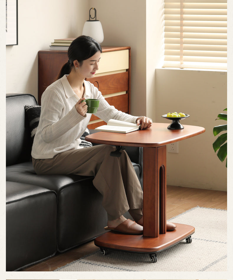 Poplar Solid Wood Mobile Ancient Style Table