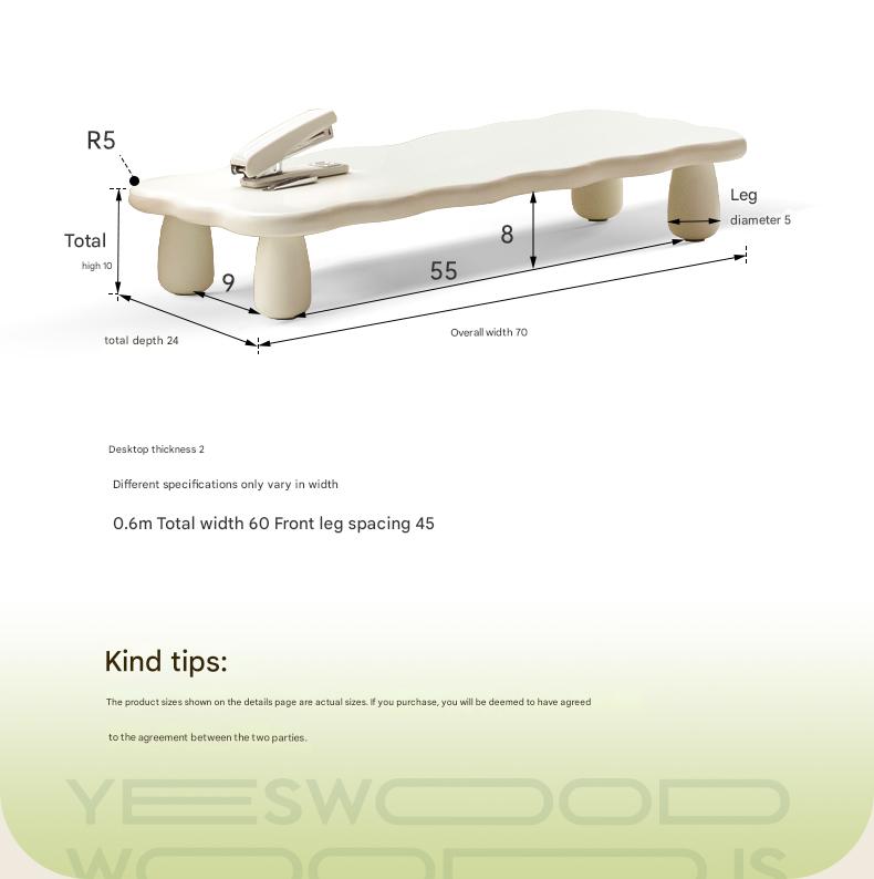 Birch Solid Wood Computer Elevated Desktop Storage Rack