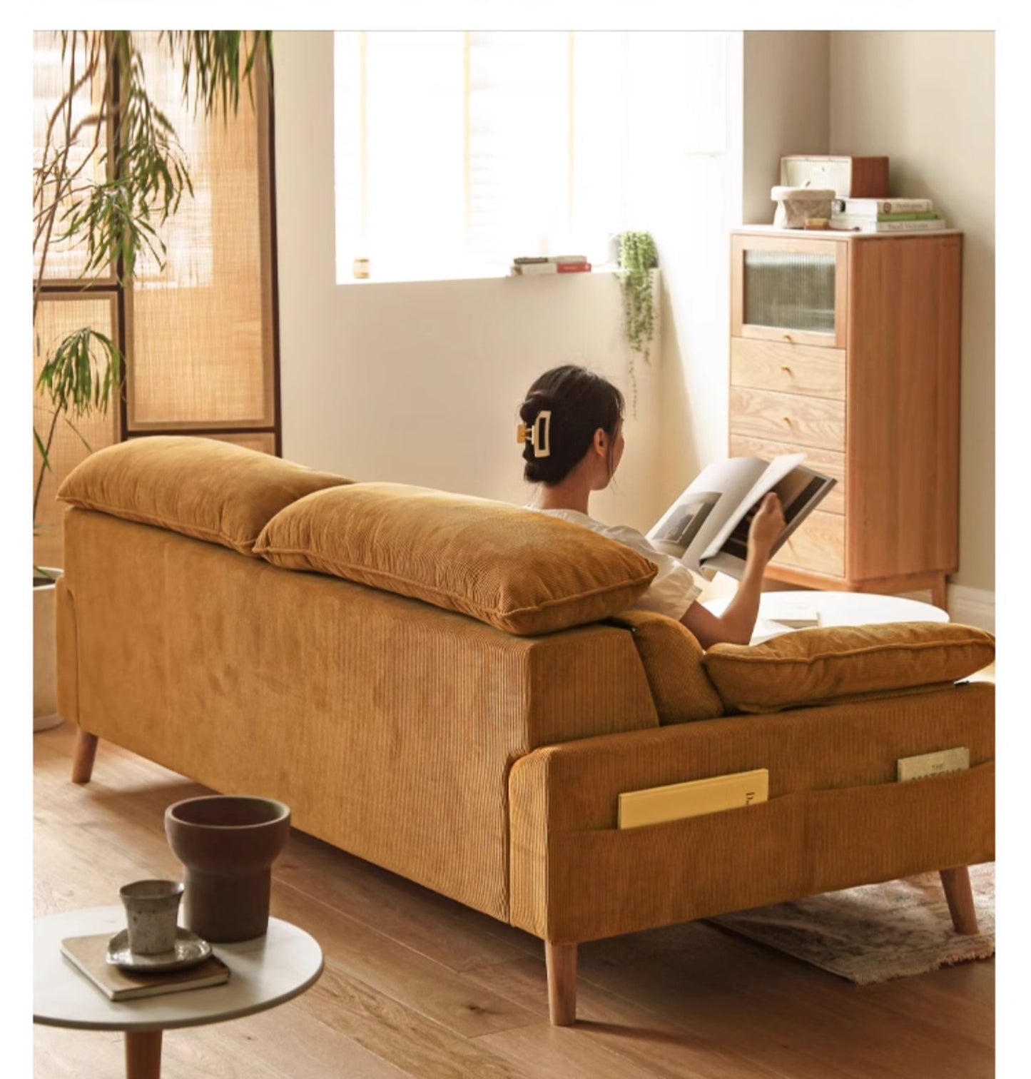 Ash Fabric Sofa Living Room.